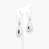 Silver Oval Drop Earrings