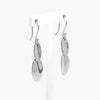 Silver Overlapping Oval Drop Earrings