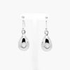 Silver Oval Drop Earrings