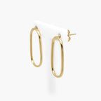 Oval Drop Stud Earrings in 9ct Yellow Gold - Jordans Jewellers