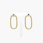 Oval Drop Stud Earrings in 9ct Yellow Gold - Jordans Jewellers