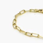 9ct Yellow Gold Paperclip Link Chain Bracelet - Jordans Jewellers