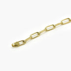 9ct Yellow Gold Paperclip Link Chain Bracelet - Jordans Jewellers