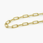 9ct Yellow Gold Paperclip Link Chain Bracelet - Jordans Jewellers