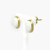 Oval Opal Stud Earrings in 9ct Yellow Gold - Jordans Jewellers