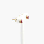 Ruby Oval Stud Earrings - 9ct Yellow Gold - Jordans Jewellers