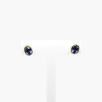 Oval Sapphire Stud Earrings in 9ct Yellow Gold - Jordans Jewellers