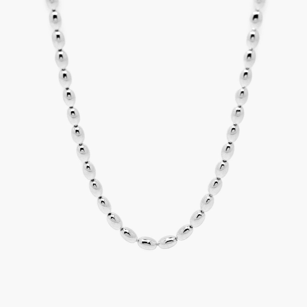 Silver Full Oval Link Necklace - Jordans Jewellers