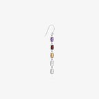 Sterling Silver Multi Gemstone Drop Earrings