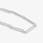 Sterling Silver Paperclip Bracelet detail view