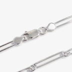 Sterling Silver Paperclip Bracelet on wrist