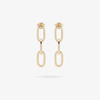 9ct Gold Paperclip Drop Earrings
