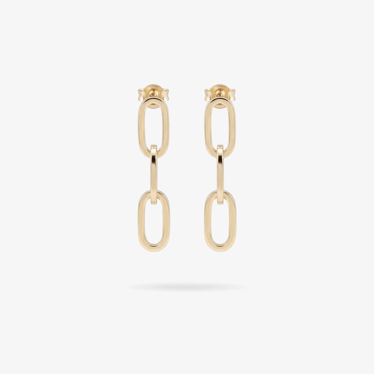 9ct Gold Paperclip Drop Earrings