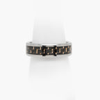 Mens Tungsten Carbide Ring with Carbon Fibre Inlay