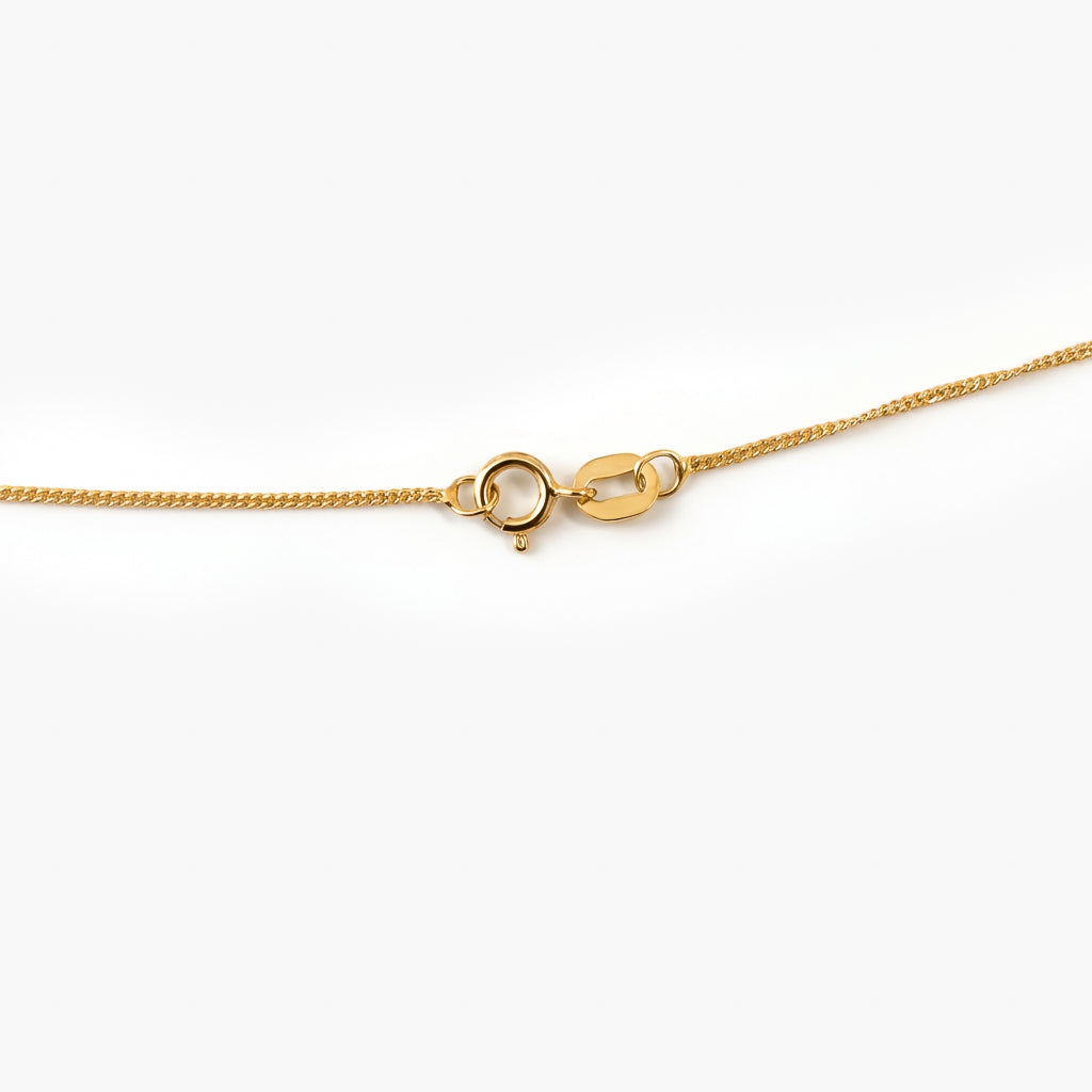 9ct Yellow Gold Emerald & CZ Cluster Pendant Necklace