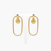 Pear & Open Oval Drop Earrings in 9ct Yellow gold - Jordans Jewellers
