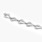 9ct White Gold Pear Link Bracelet - Jordans Jewellers