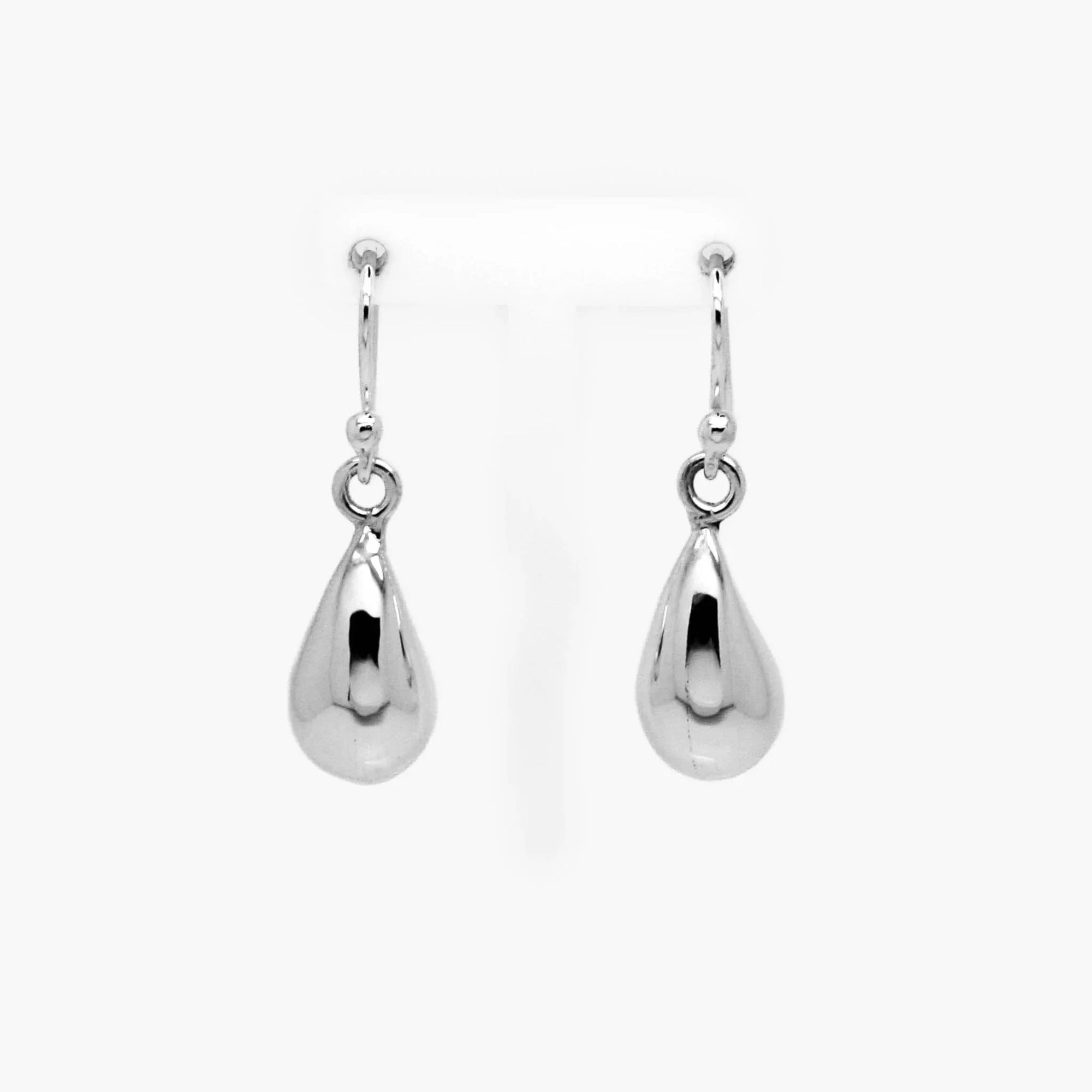 Silver Curved Oval Drop Earrings - Jordans Jewellers