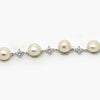 Silver Pearl and CZ Bracelet - Jordans Jewellers