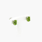 Silver Peridot Oval Stud Earrings - Jordans Jewellers