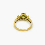 Peridot and Diamond Trilogy Ring in 14ct Yellow Gold - Jordans Jewellers