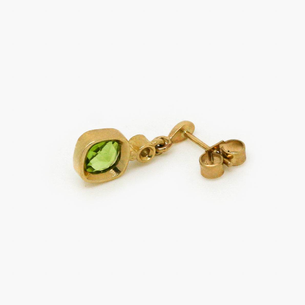 9ct Yellow Gold Peridot and Diamond Drop Earrings - Jordans Jewellers