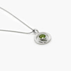 Silver Peridot Swirl Pendant Necklace - Jordans Jewellers