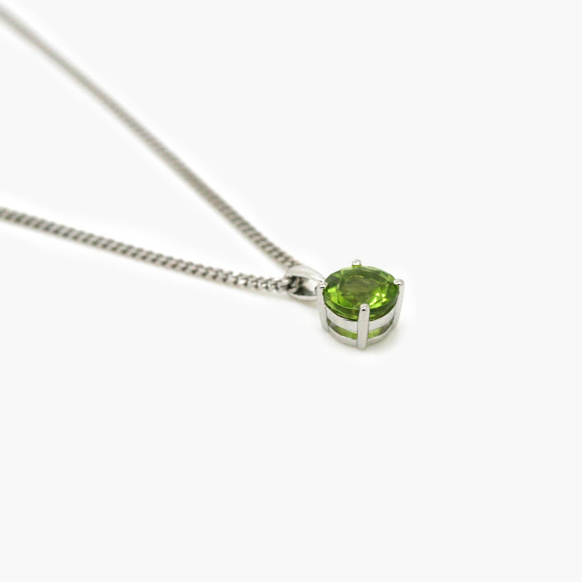 Silver Peridot Pendant Necklace - Jordans Jewellers