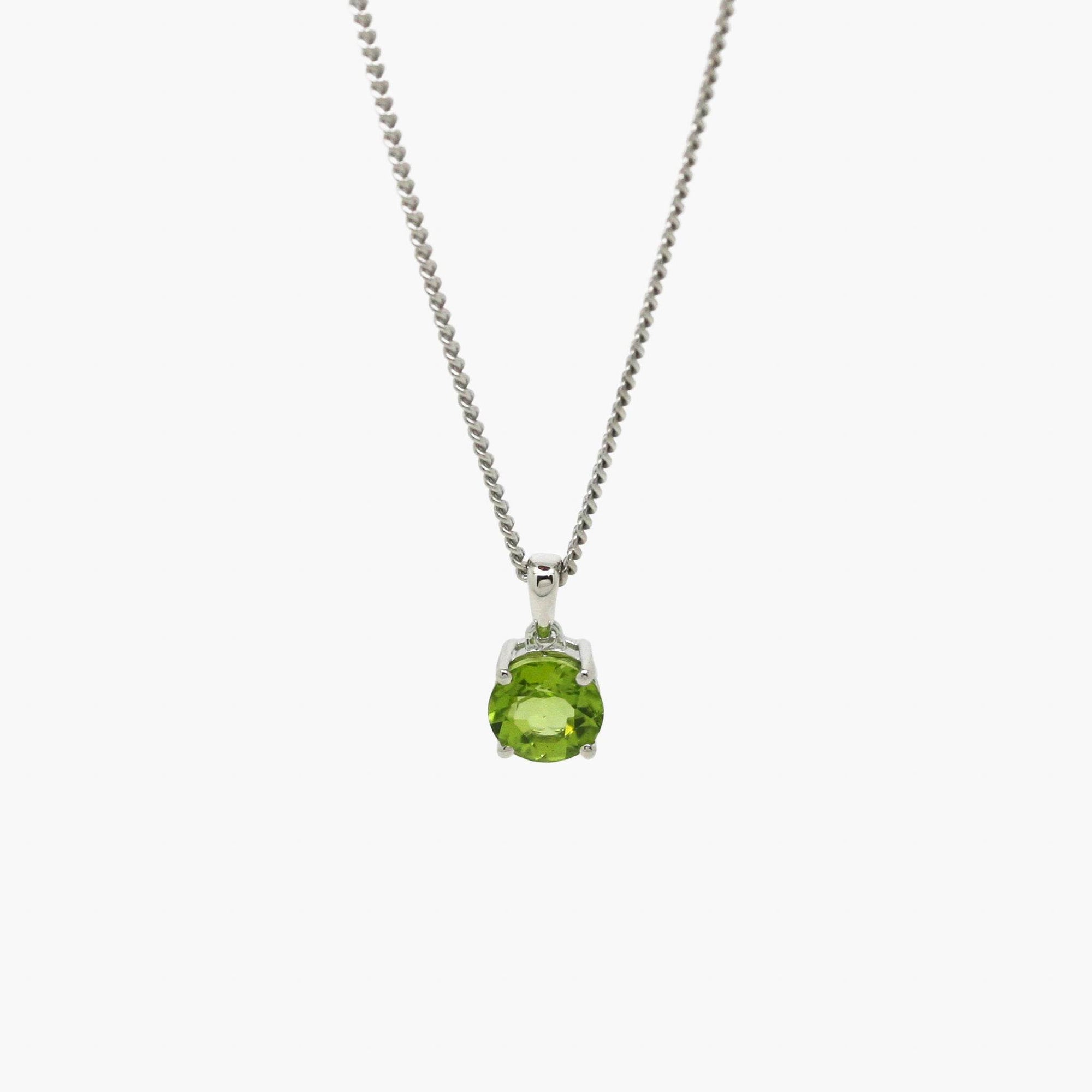 Silver Peridot Pendant Necklace - Jordans Jewellers