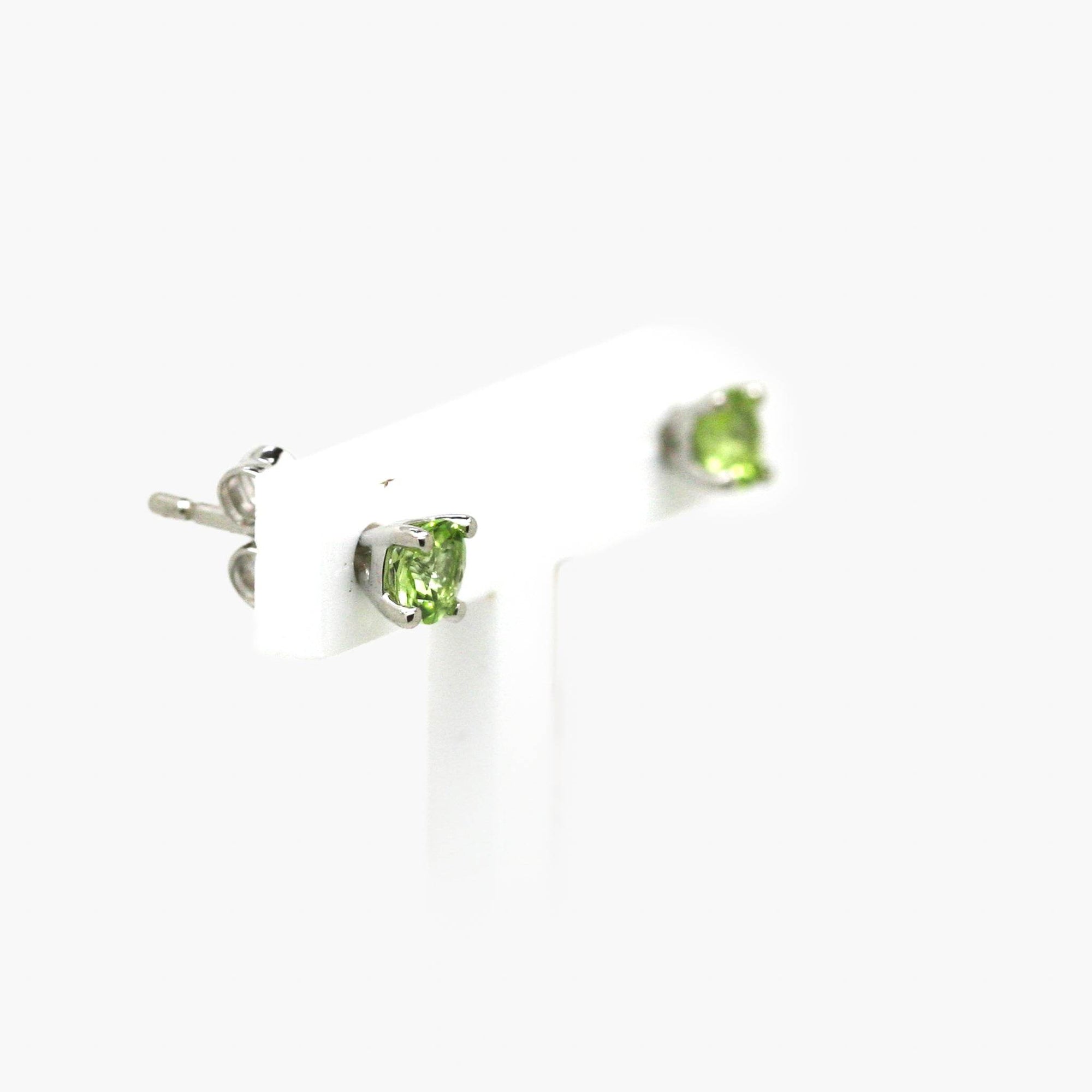 Silver Peridot Stud Earrings - Jordans Jewellers