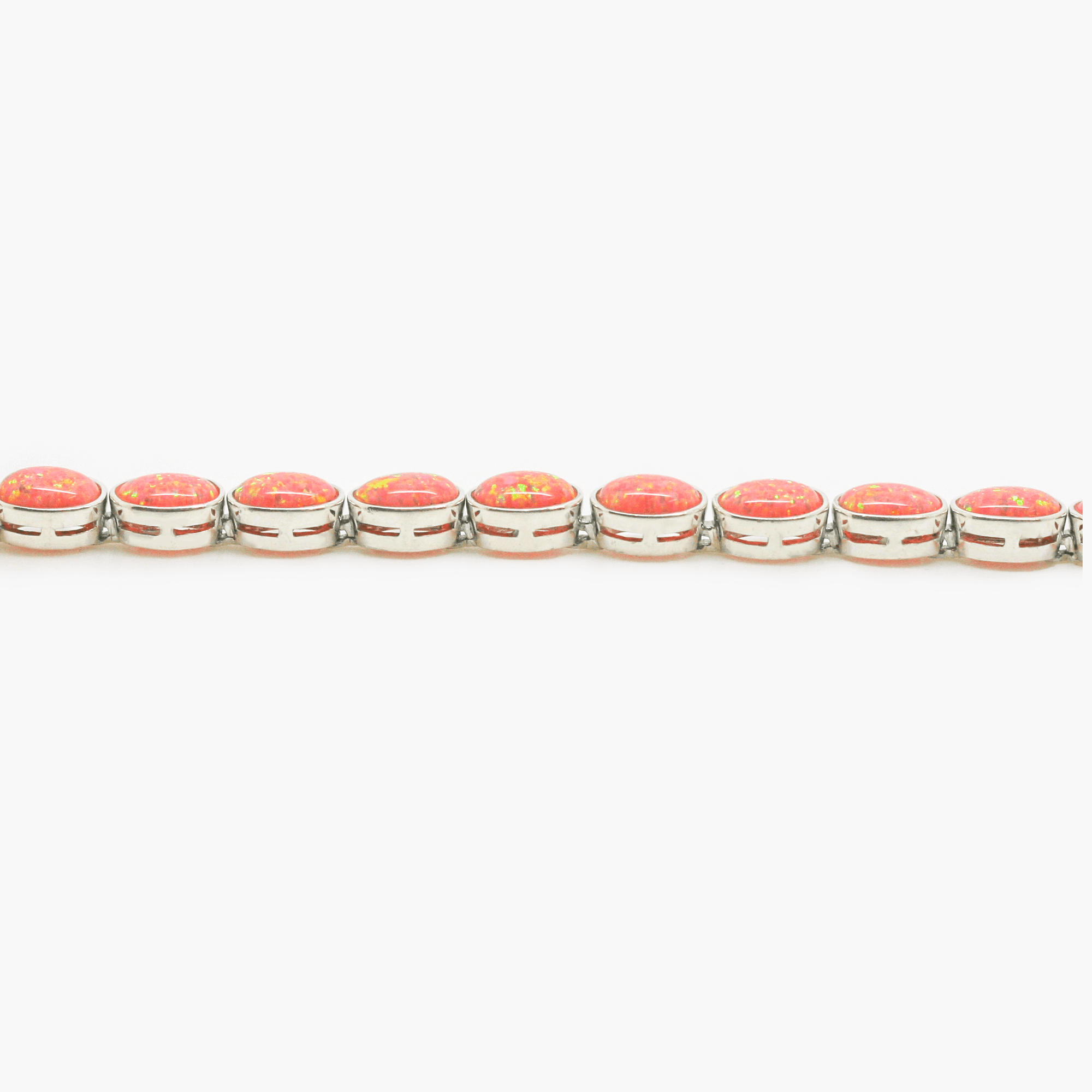 NEW Silver Pink Opal Bracelet - Jordans Jewellers