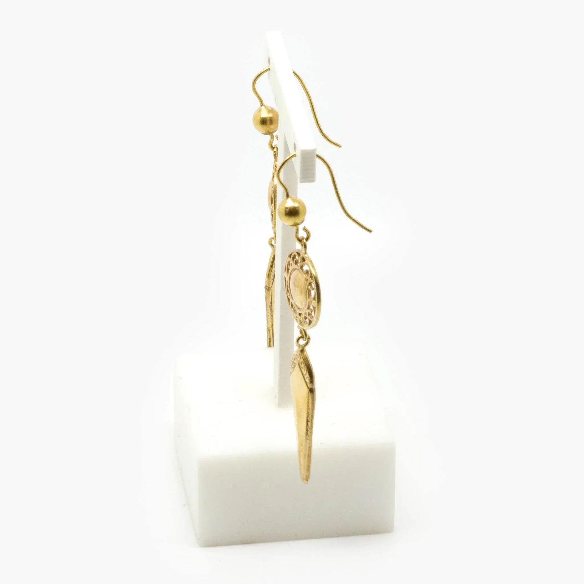 Pre-Owned 9 Carat Yellow Gold Drop Earrings - Jordans Jewellers