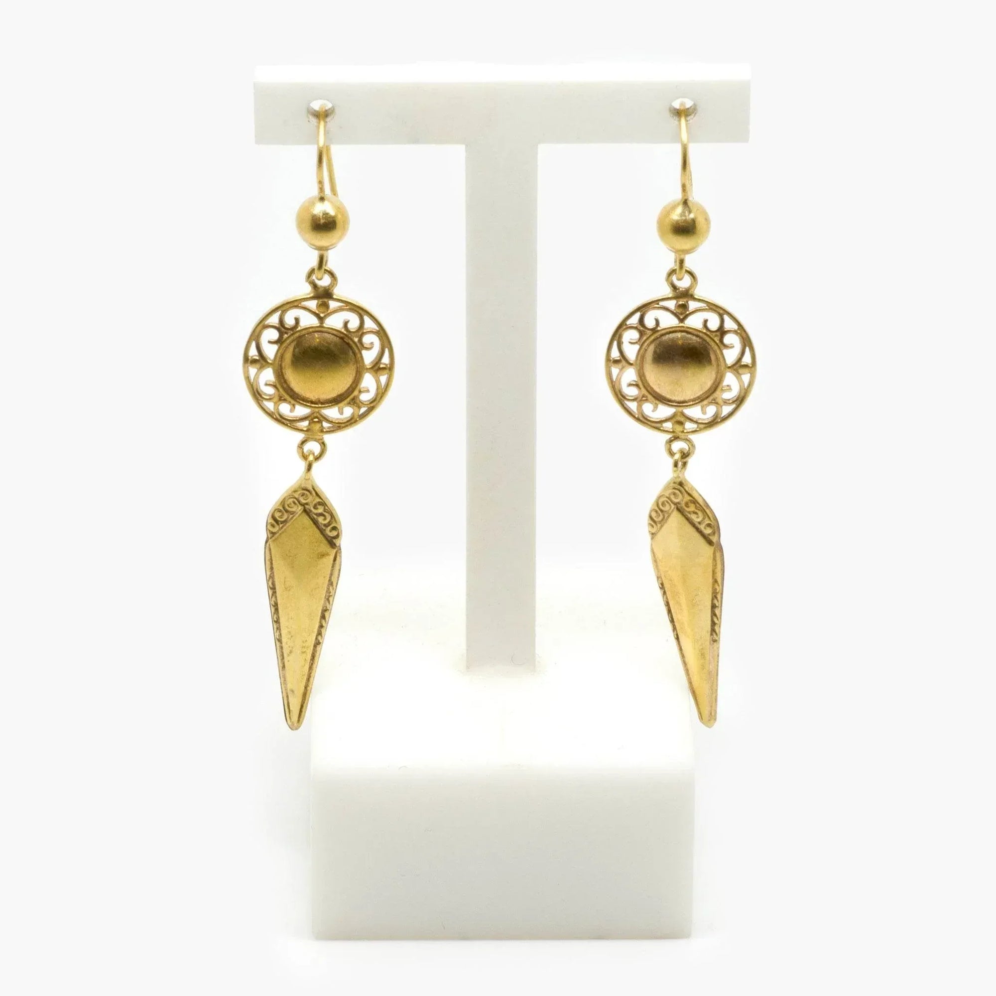 Pre-Owned 9 Carat Yellow Gold Drop Earrings - Jordans Jewellers