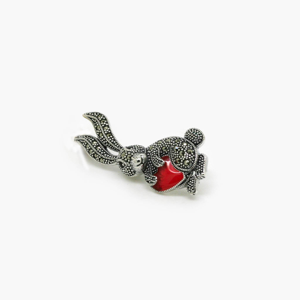 Silver Marcasite Rabbit Brooch - Jordans Jewellers