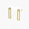 Rectangle Earrings in 9ct Yellow Gold - Jordans Jewellers