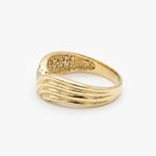 18ct Yellow Gold 0.25ct Diamond Pavé Twist Crossover Ring