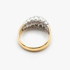 18ct Two-Tone Gold Diamond Cluster Ring