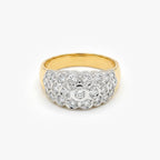 18ct Two-Tone Gold Diamond Cluster Ring