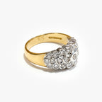 18ct Two-Tone Gold Diamond Cluster Ring