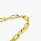 18ct Vermeil Gold Plated Paperclip Chain Bracelet - Jordans Jewellers