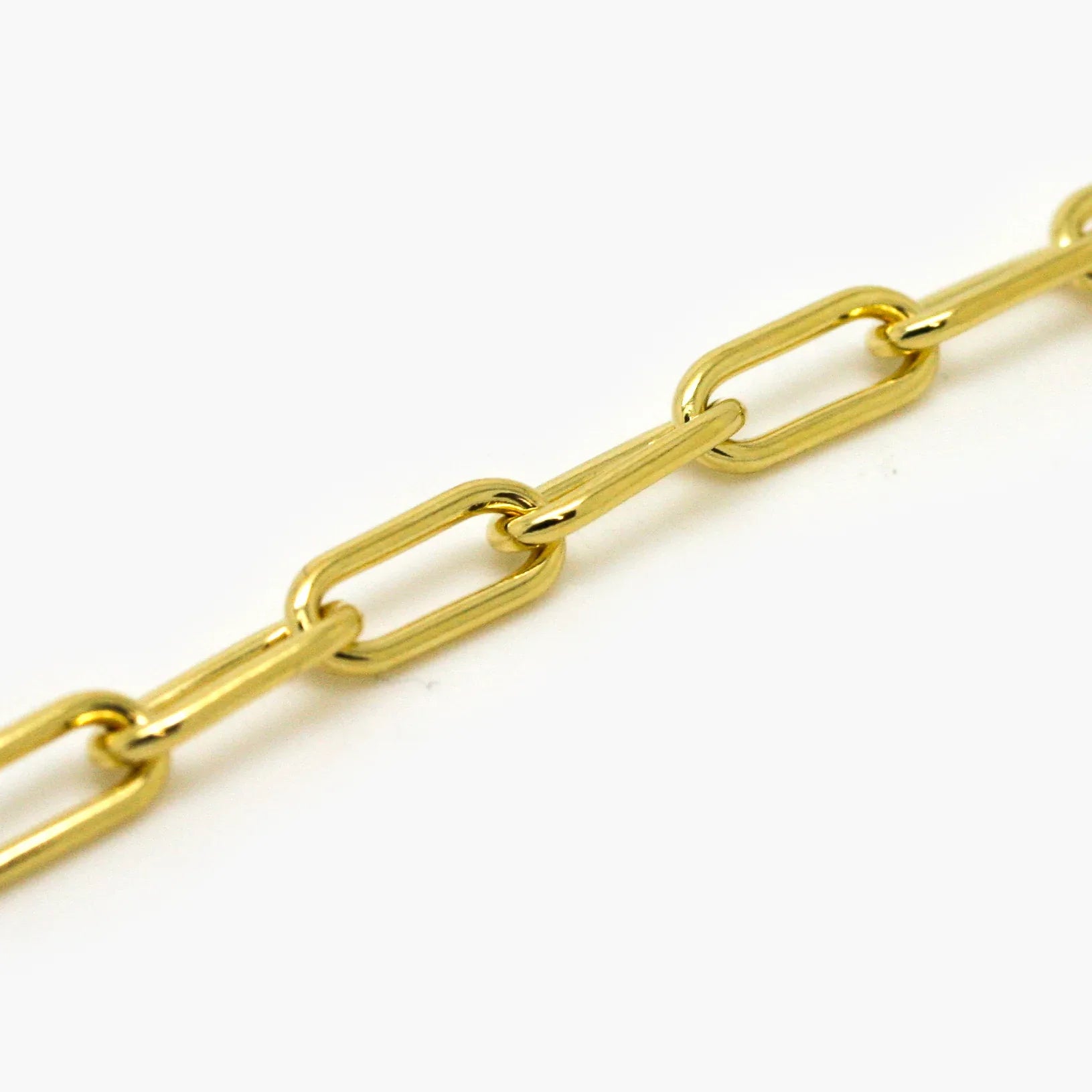 18ct Vermeil Gold Plated Paperclip Chain Bracelet - Jordans Jewellers