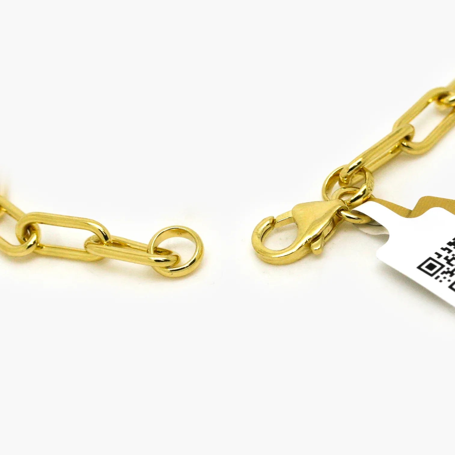 18ct Vermeil Gold Plated Paperclip Chain Bracelet - Jordans Jewellers