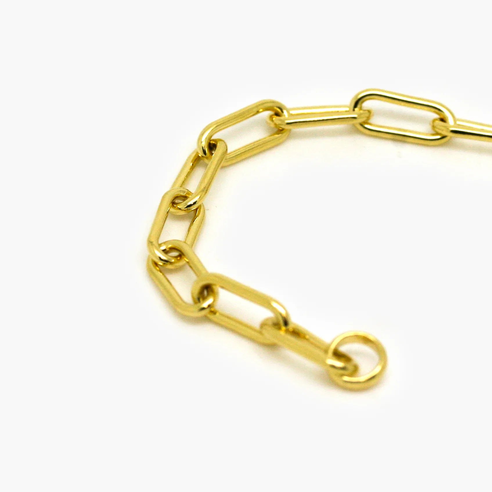 18ct Vermeil Gold Plated Paperclip Chain Bracelet - Jordans Jewellers