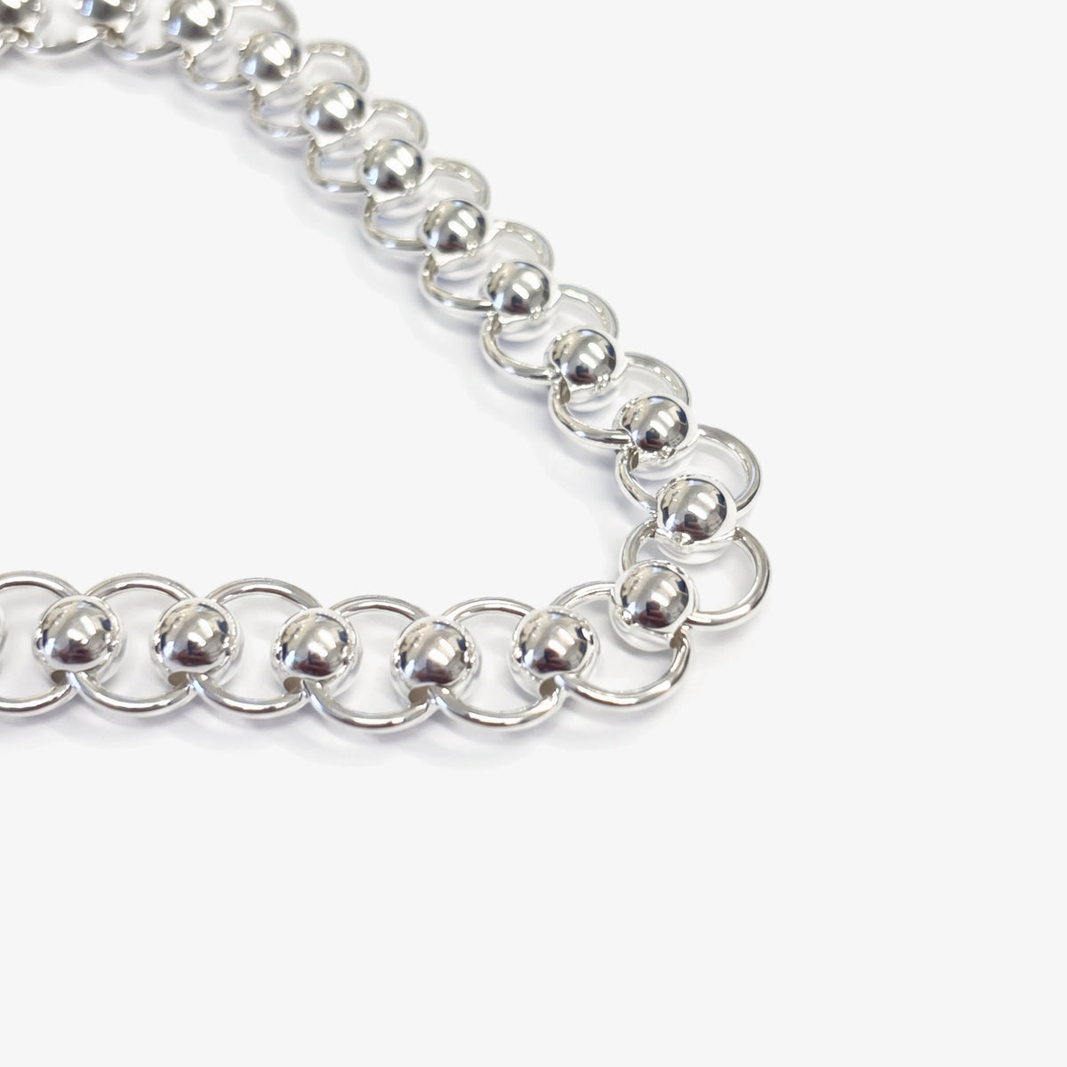 Sterling Silver Rollerball Bracelet detail view