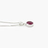 Ruby Rubover Pendant Necklace - 9ct White Gold - Jordans Jewellers