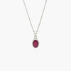 Ruby Rubover Pendant Necklace - 9ct White Gold - Jordans Jewellers