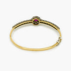 Antique Ruby 1.50ct & Diamond 1.65ct Bangle in 18ct Gold - Jordans Jewellers