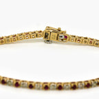 9ct Gold Ruby and Diamond Tennis Bracelet - Jordans Jewellers