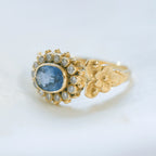 18 Carat Yellow Gold Blue Sapphire & Diamond Ring - Jordans Jewellers