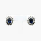 9ct Gold Sapphire and Diamond Stud Earrings - Jordans Jewellers